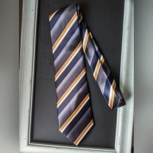 Platinum Mode Collection Vintage Tie blue, orange, black, white Necktie Cravatte